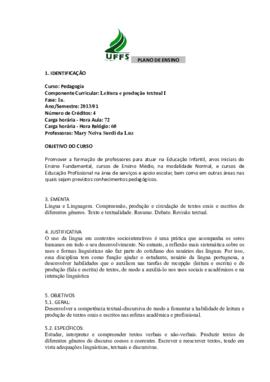 Leitura e Produção Textual I