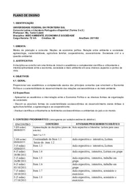 Meio Ambiente, Economia e Sociedade