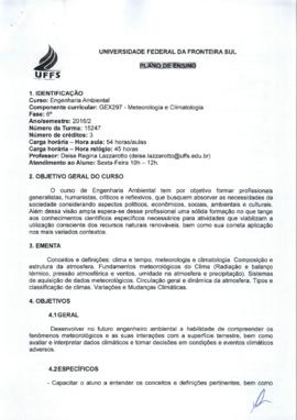 Meteorologia e Climatologia