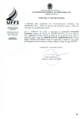 Portaria 466-GR-2012