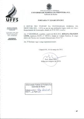 Portaria 121-GR-2012