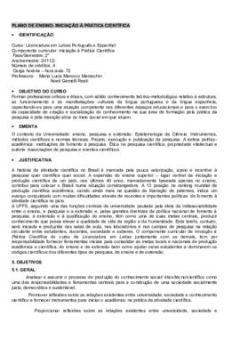 Iniciação à Prática Científica