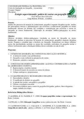 Estágio Curricular Supervisionado I