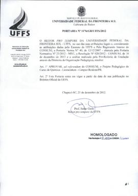 Portaria 1176-GR-2012