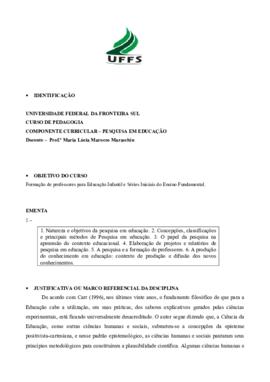 Pesquisa em Educação