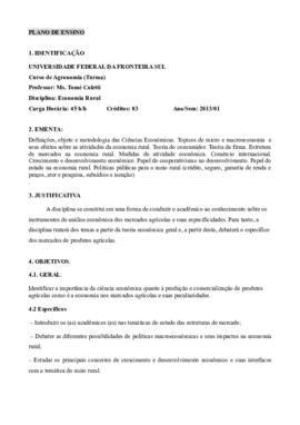 Economia Rural