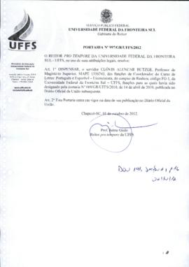 Portaria 997-GR-2012