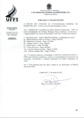 Portaria 512-GR-2012