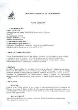 Geodésia e Sensoriamento Remoto