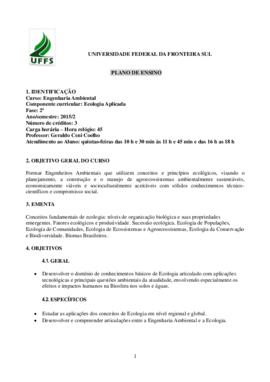 Ecologia Aplicada