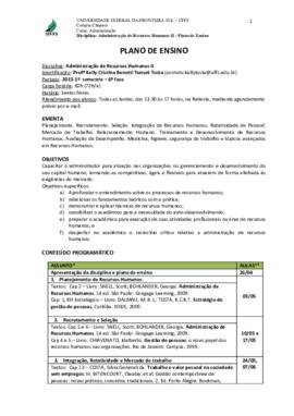 Administração de Recursos Humanos II