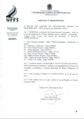 Portaria 560-GR-2012