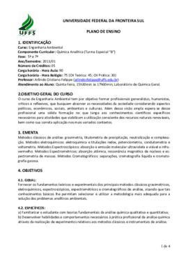 Química Analítica - Turma B