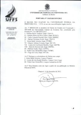 Portaria 1162-GR-2012
