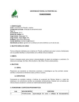 Introdução ao Pensamento Social