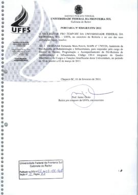 Portaria 028-GR-2011