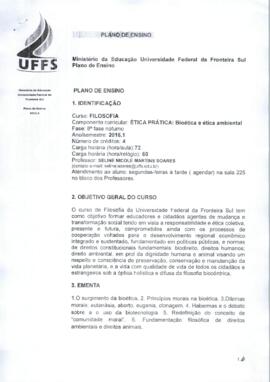 Ética Prática - Bioética e Ética Ambiental