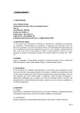 Leitura e Produção Textual I