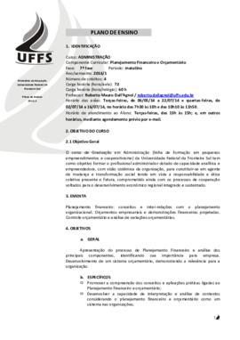 Planejamento Financeiro e Orçamentário