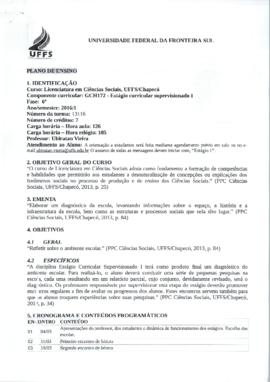 Estágio Curricular Supervisionado I