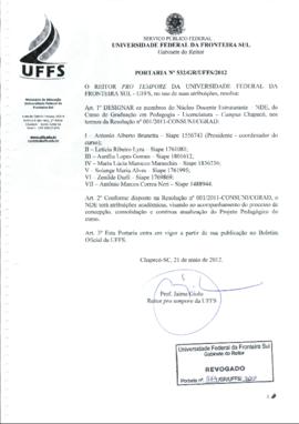Portaria 532-GR-2012