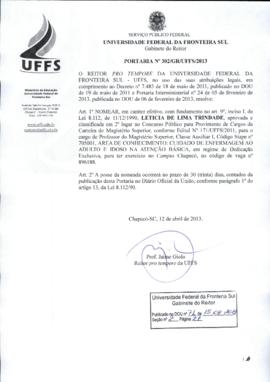 Portaria 302-GR-2013