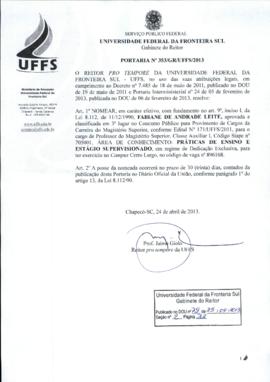 Portaria 353-GR-2013