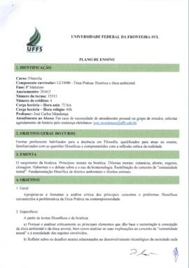 Ética Prática - Bioética e Ética Ambiental