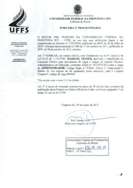 Portaria 594-GR-2012