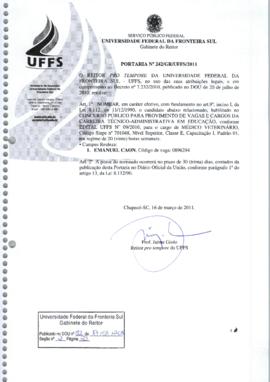 Portaria 242-GR-2011