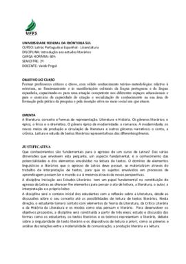 Introdução aos Estudos Literários