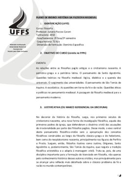 História da Filosofia Medieval