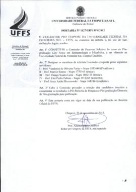 Portaria 1127-GR-2012