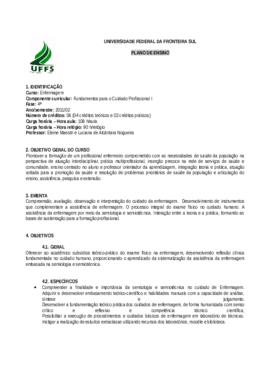 Fundamentos para o Cuidado Profissional I