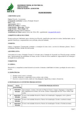 Leitura e Produção Textual I