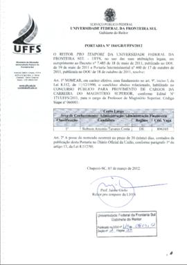 Portaria 184-GR-2012