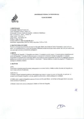Ensino de Geografia - Conteúdo e Metodologia