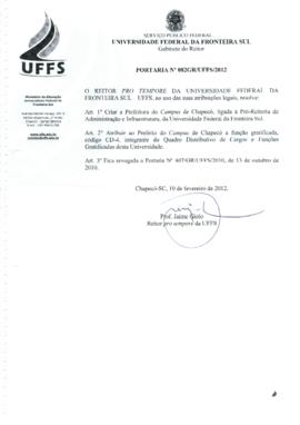 Portaria 082-GR-2012