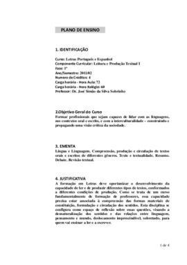Leitura e Produção Textual I