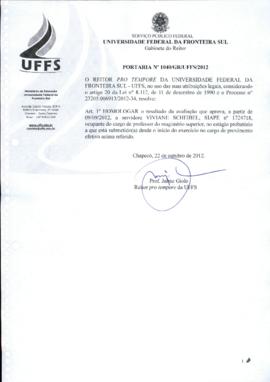 Portaria 1040-GR-2012