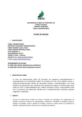 Psicologia Organizacional