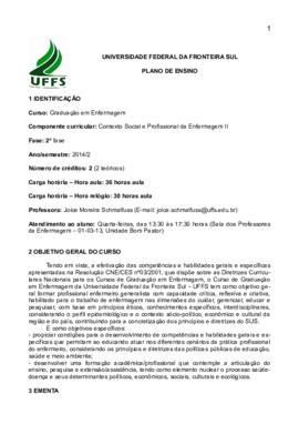 Contexto Social e Profissional da Enfermagem II