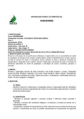 Citologia e Histologia Básica