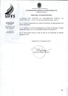 Portaria 596-GR-2013