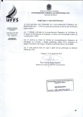 Portaria 861-GR-2012