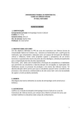 Antropologia Social e Cultural