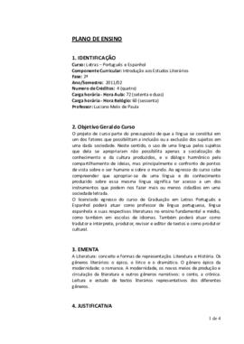 Introdução aos Estudos Literários