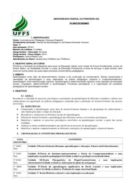 Teorias da Aprendizagem e do Desenvolvimento Humano