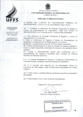 Portaria 888-GR-2012
