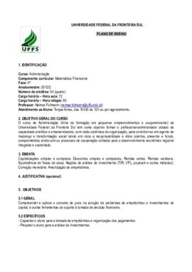 Matemática Financeira
